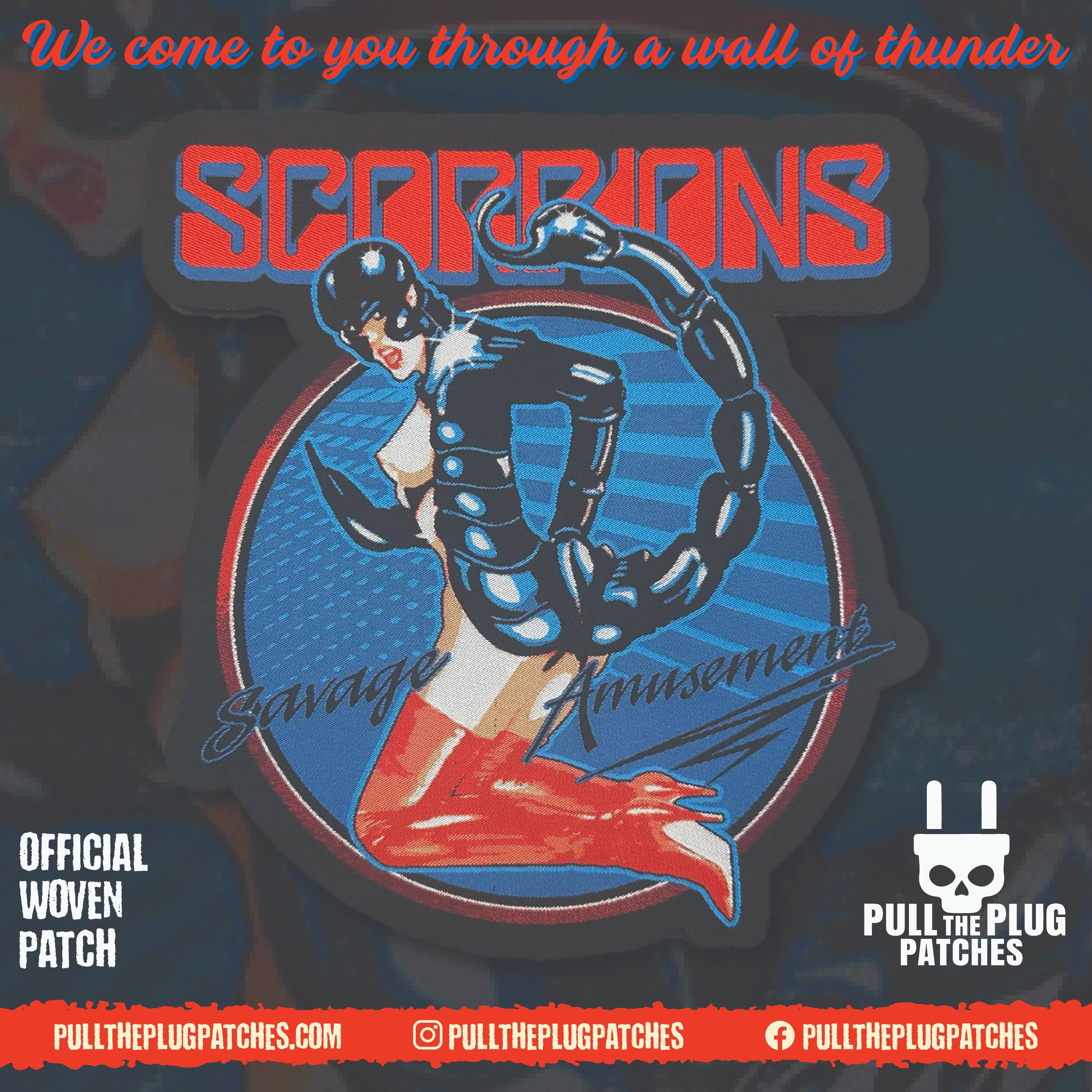 Scorpions - Savage Amusement - Oversize Patch – Pull The Plug