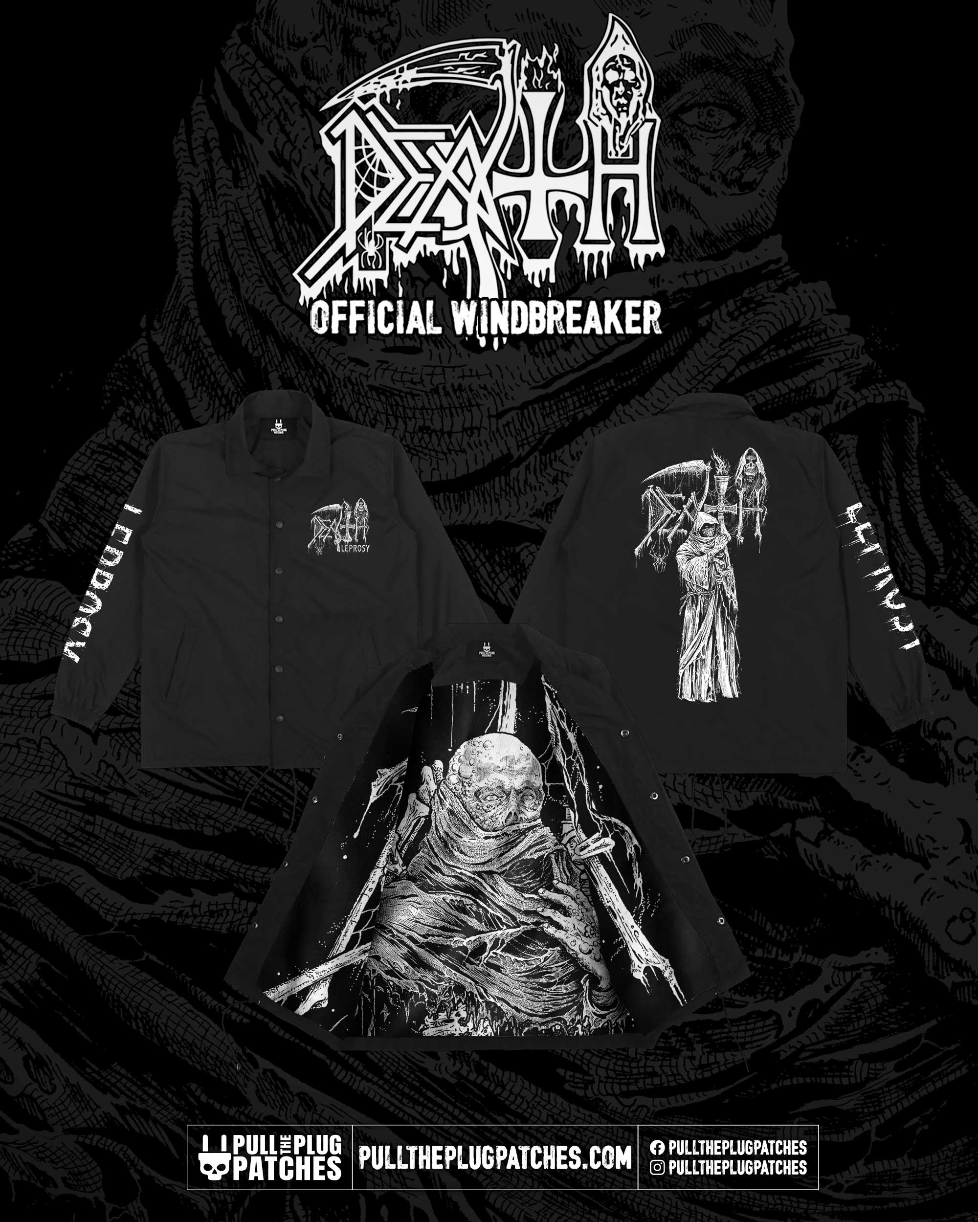Death - Leprosy x Riddickart 38th Anniversary - Windbreaker