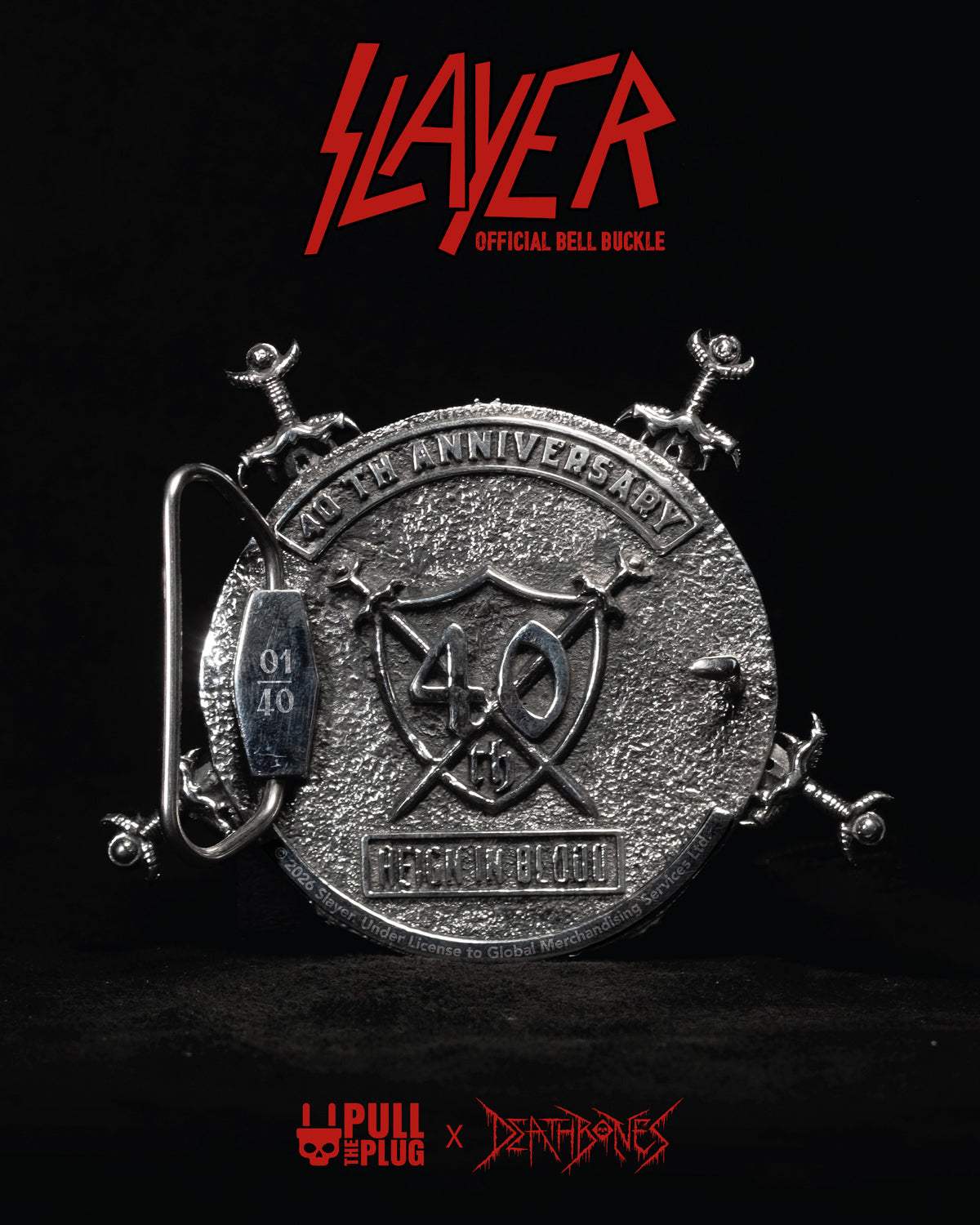 Slayer - Reign In Blood 40th Anniversary - Belt Buckle (Limited Edition)