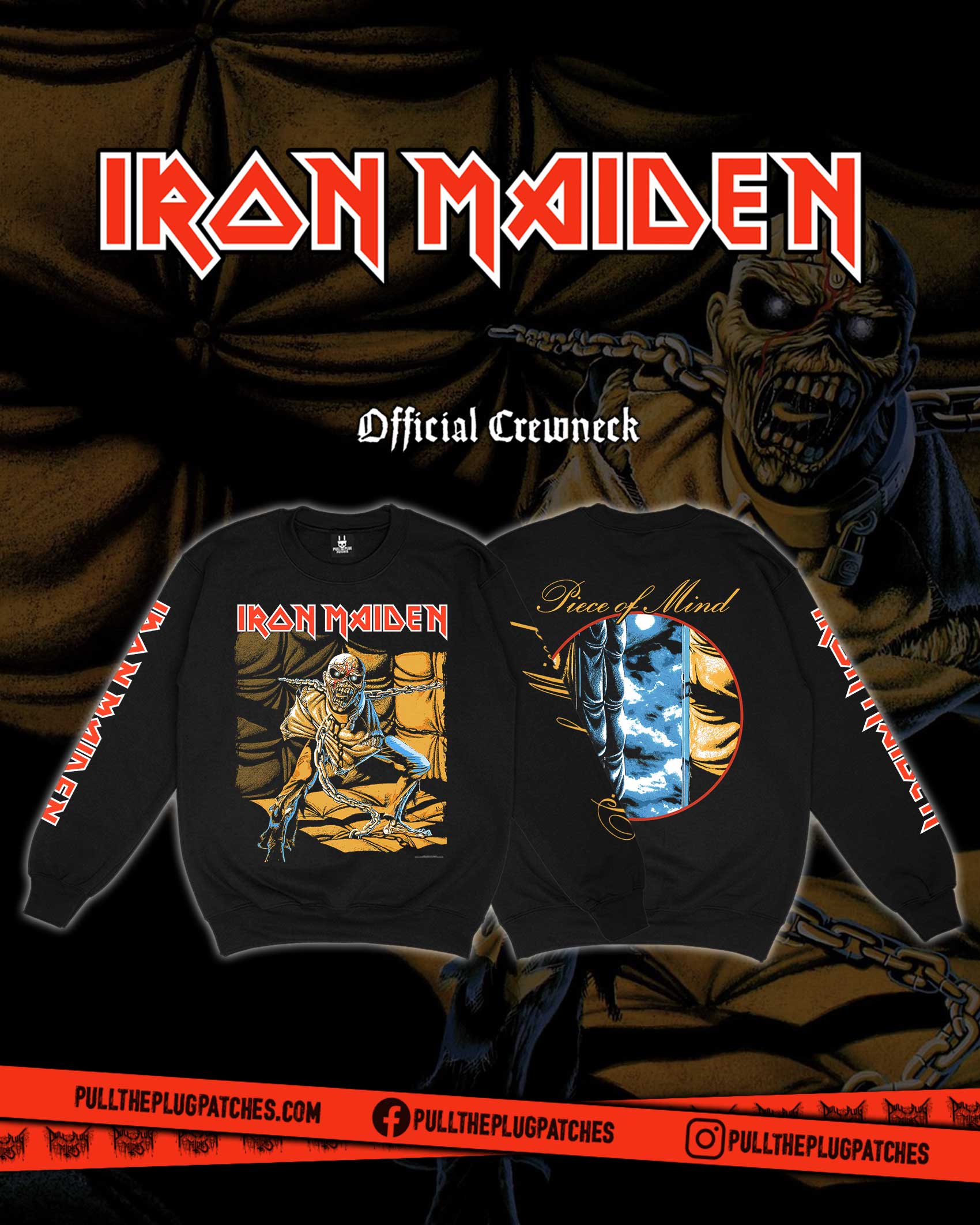 Iron Maiden - Piece Of Mind - Crewneck Sweater – Pull The Plug
