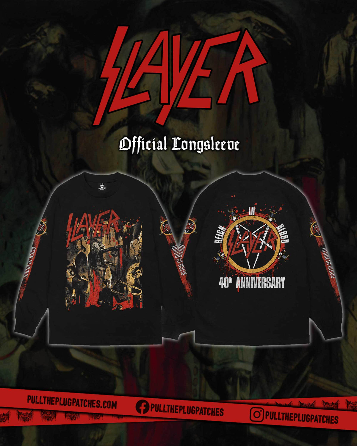 Slayer - Reign In Blood 40th Anniversary - Longsleeve Shirt (Limited Edition)