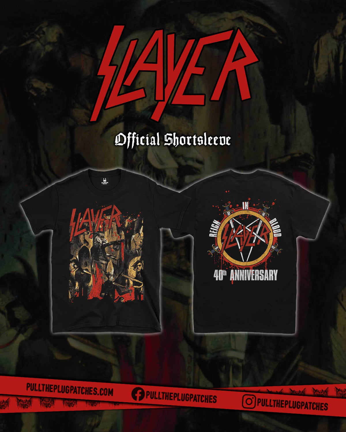 Slayer - Reign In Blood 40th Anniversary - Shortsleeve Shirt (Limited Edition)