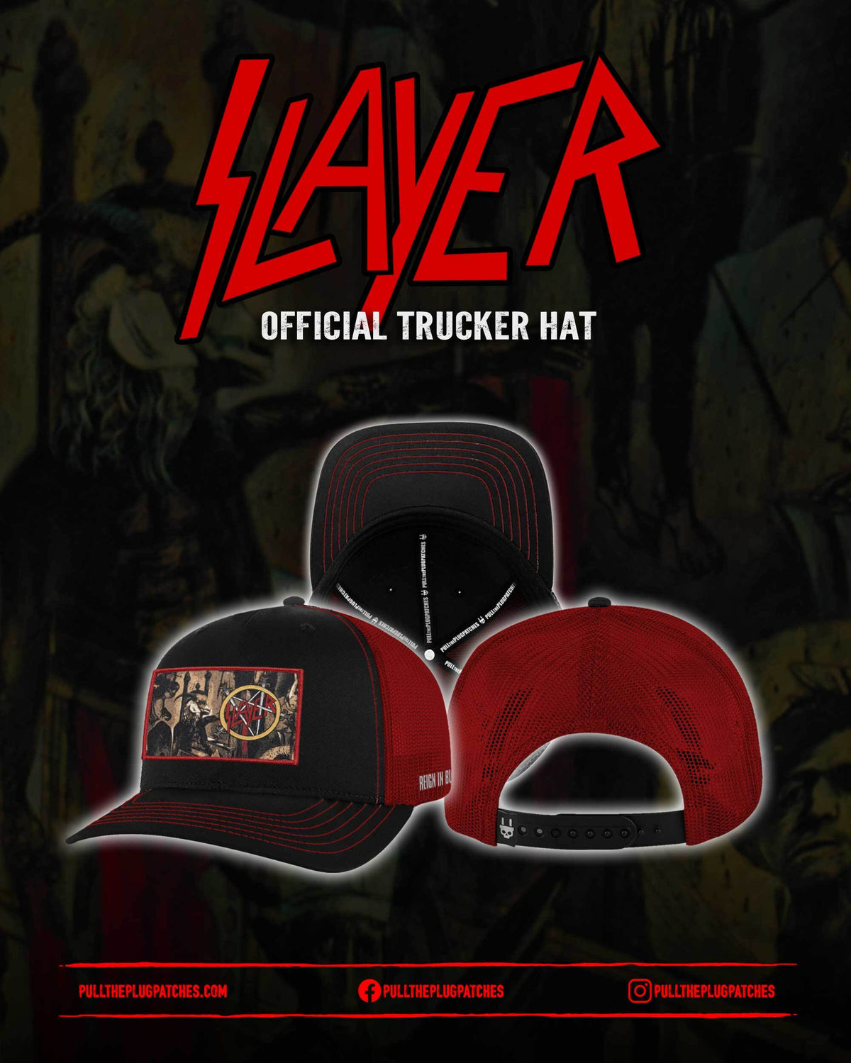 Slayer - Reign In Blood 40th Anniversary - Trucker Hat (Limited Edition)