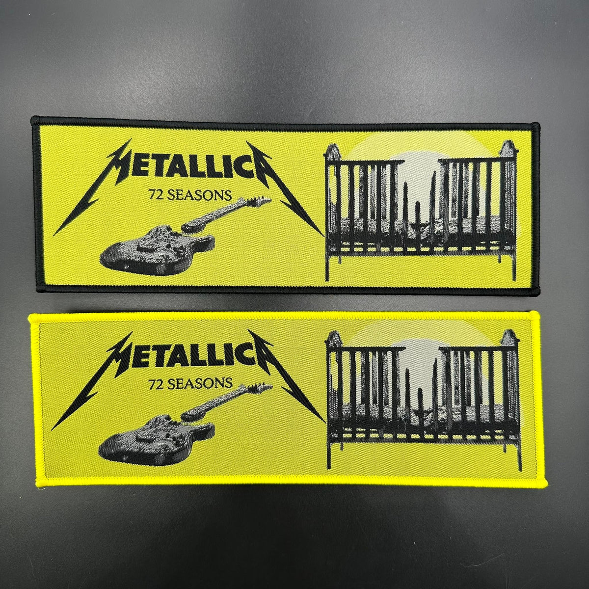 Metallica Standard Patch: 72 Seasons Charred Logo Cut Out