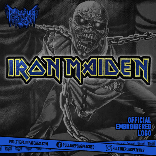 Iron Maiden - Blue - Embroidered Rocker Style Logo