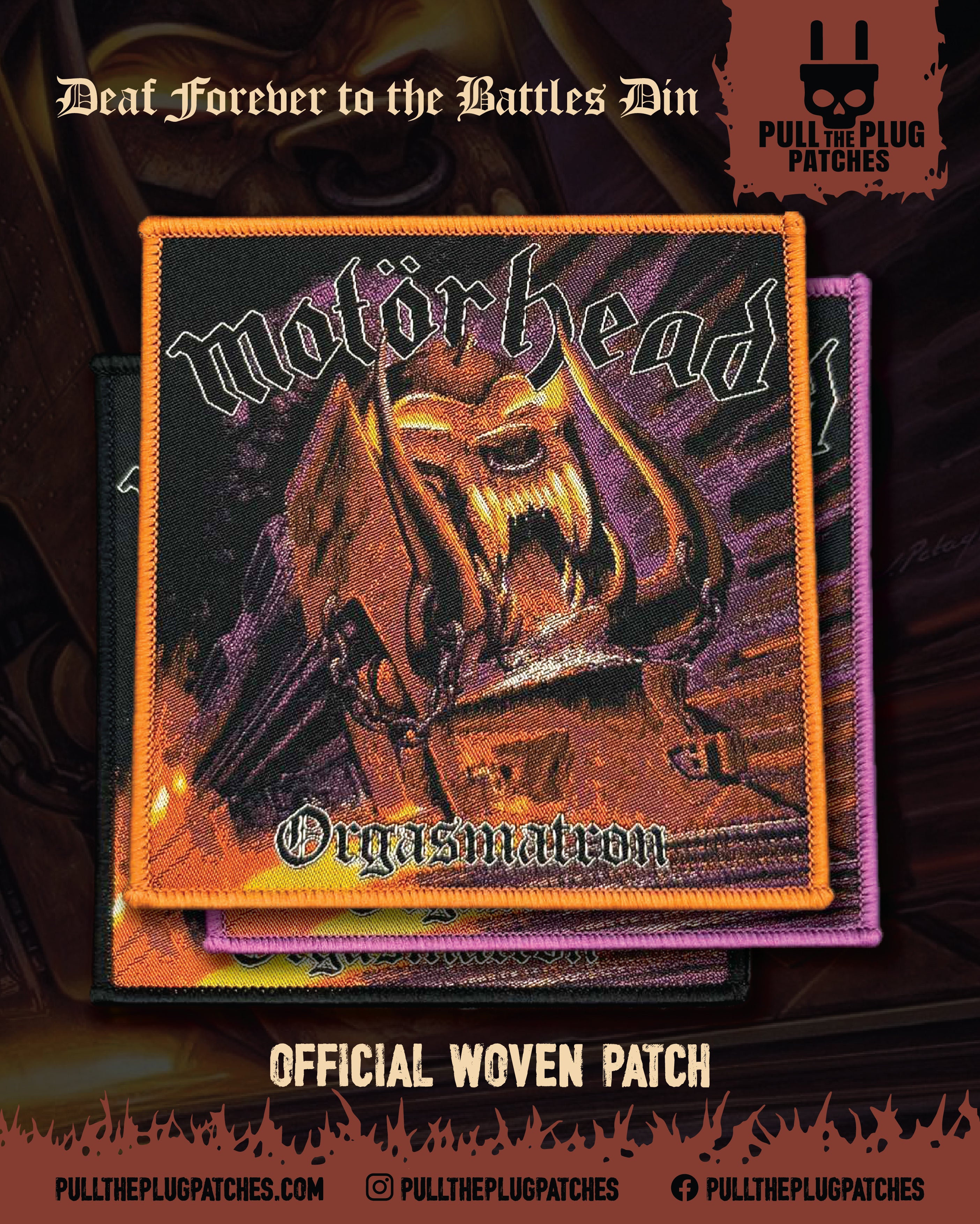 Motorhead - Orgasmatron - Square Patch – Pull The Plug