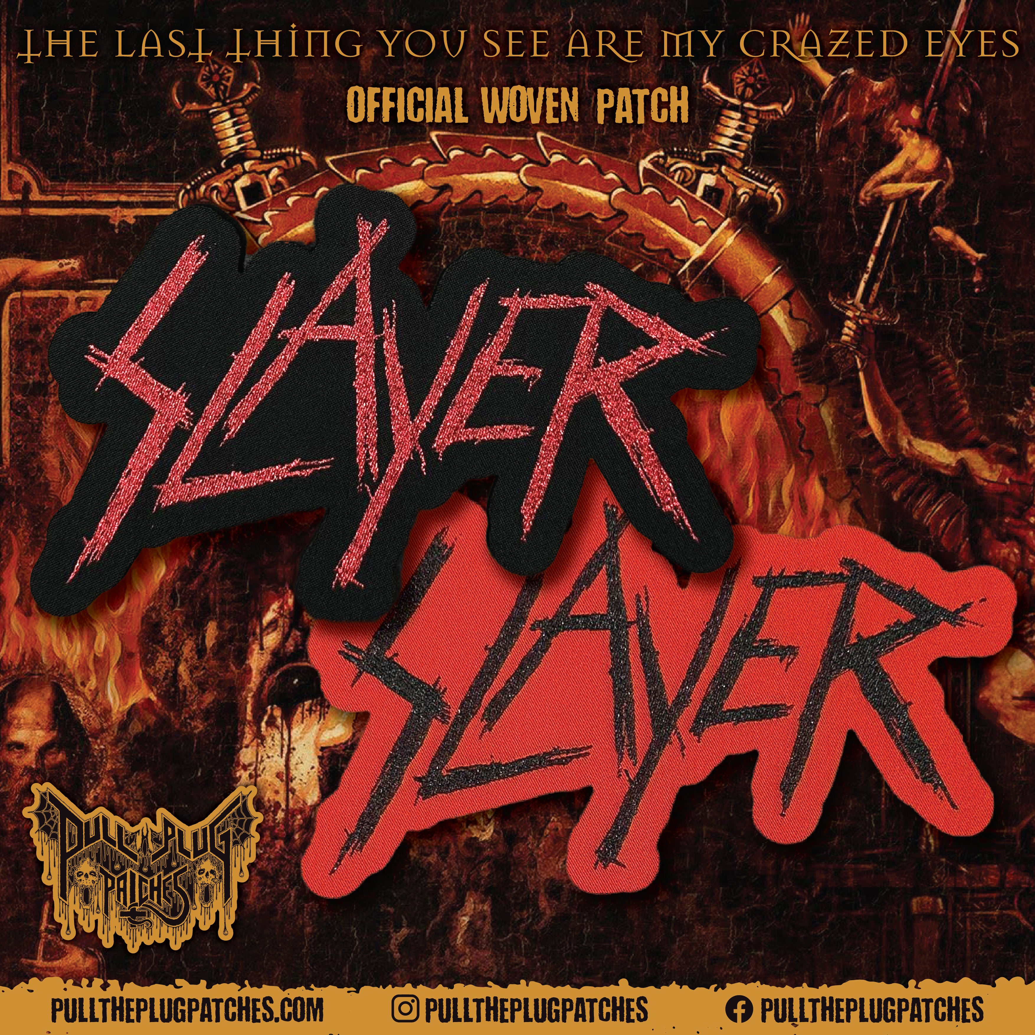 Slayer Logo Cloth Patch – Red Zone