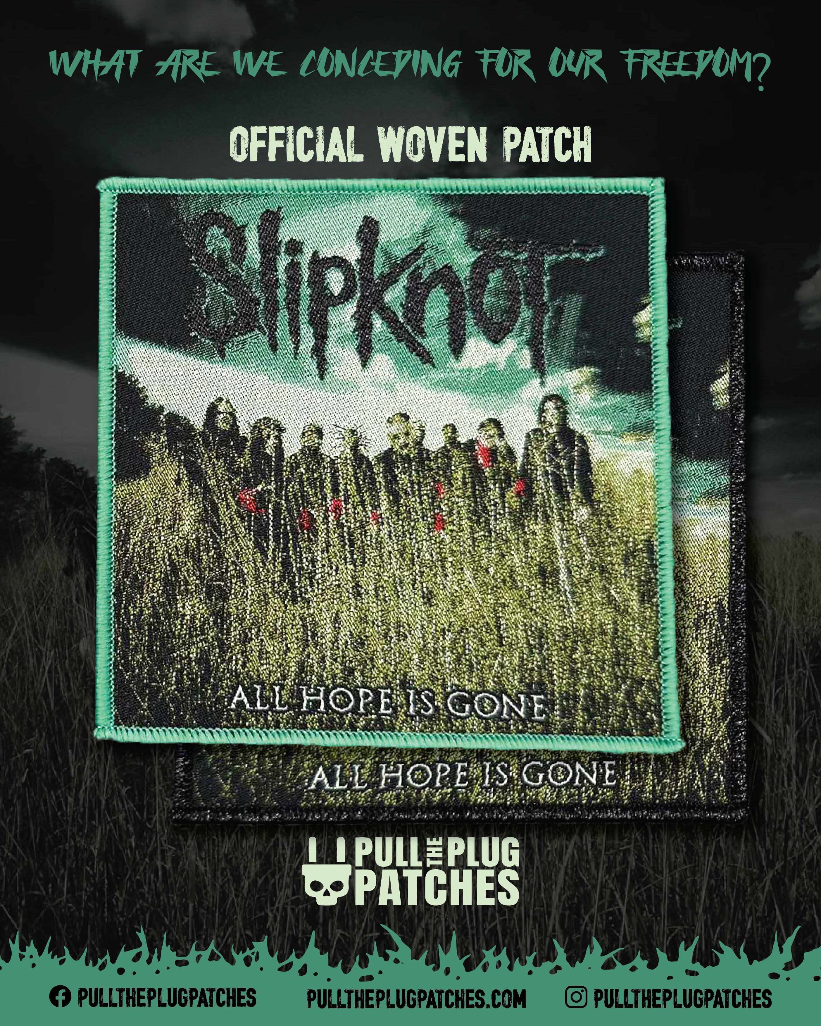 Slipknot - All Hope Is Gone - Square Patch – Pull The Plug