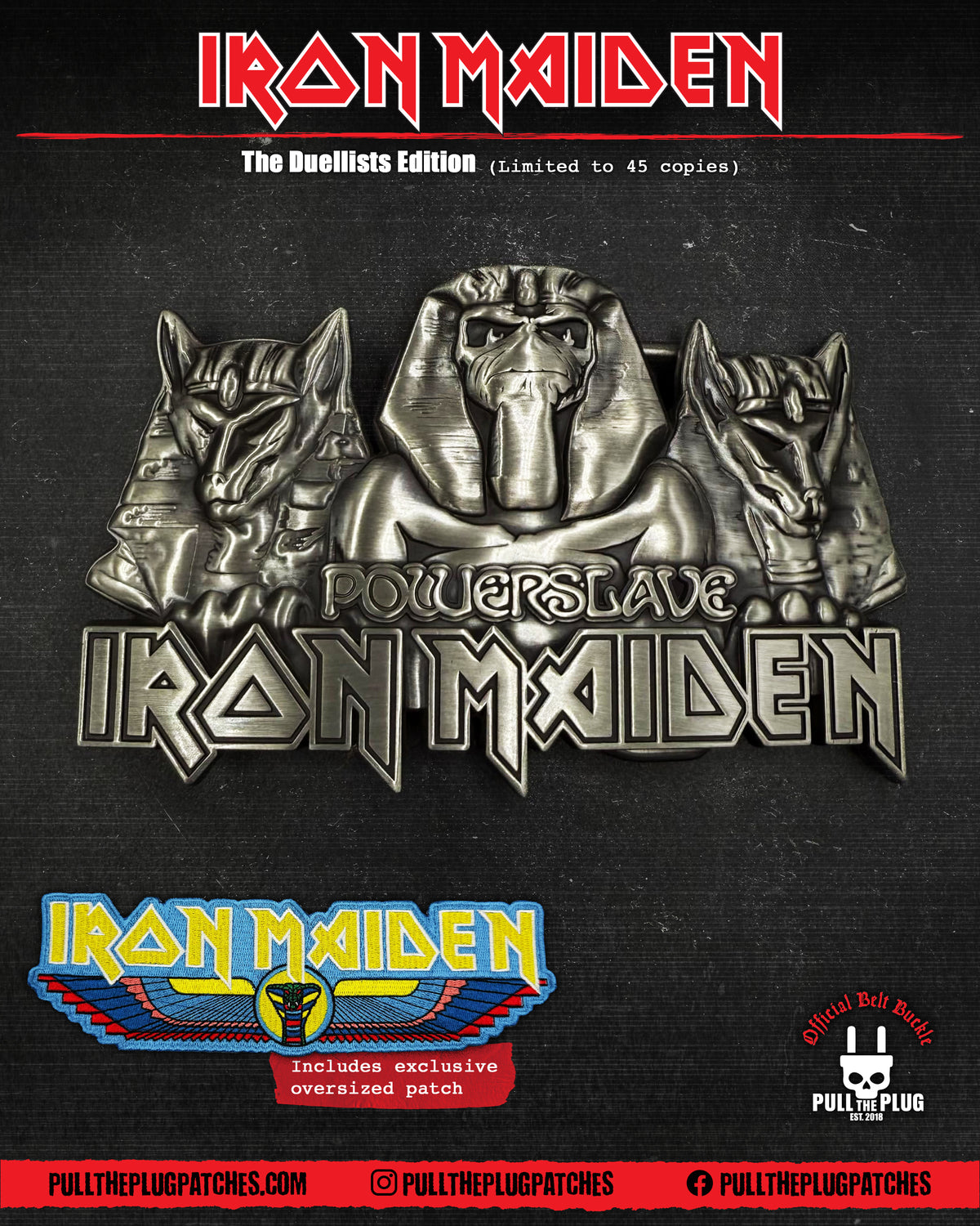 Iron Maiden - Powerslave Belt Buckle - The Duellists Edition