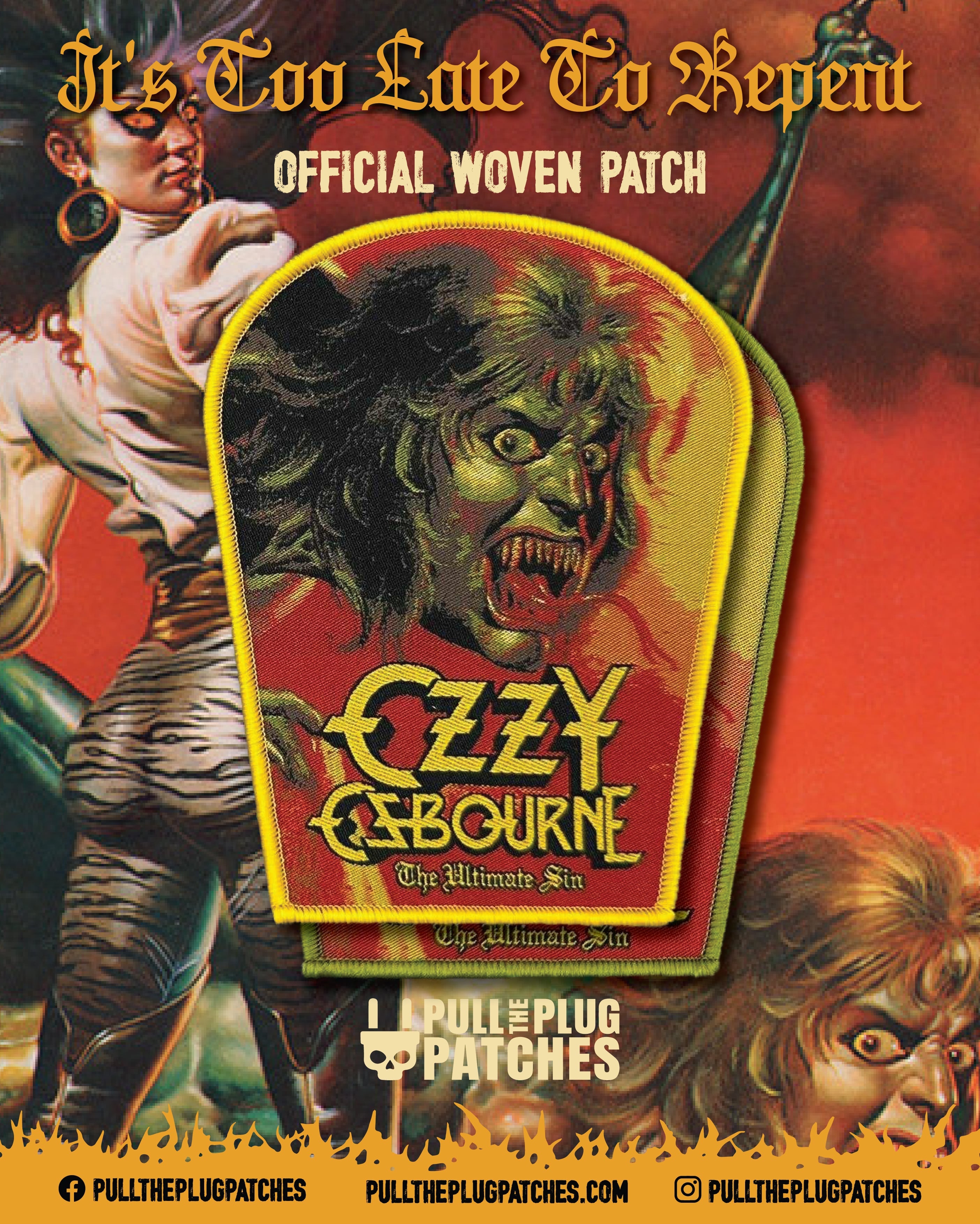 Ozzy Osbourne - The Ultimate Sin - Patch – Pull The Plug