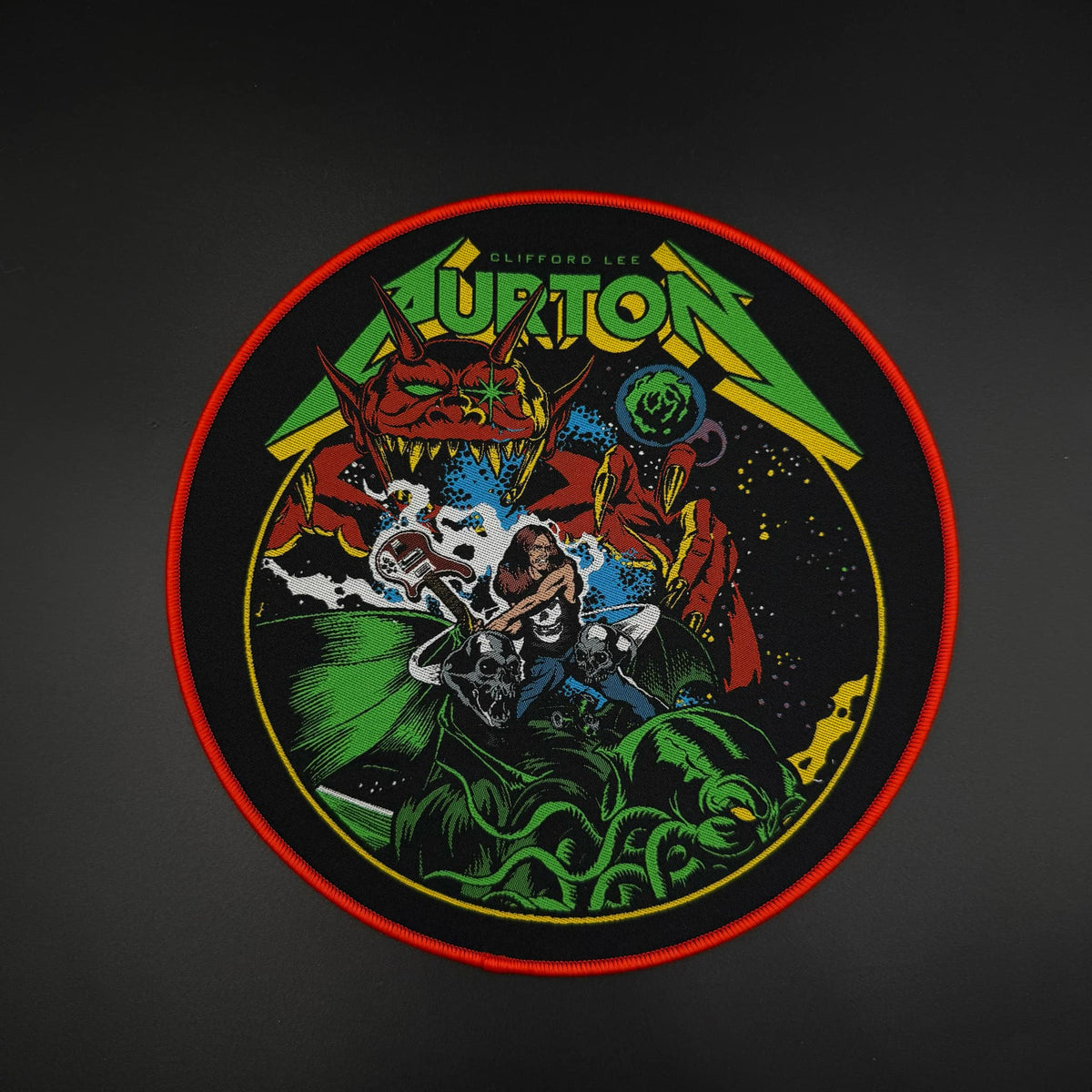 Cliff Burton - Bass Warrior - Oversize Patch