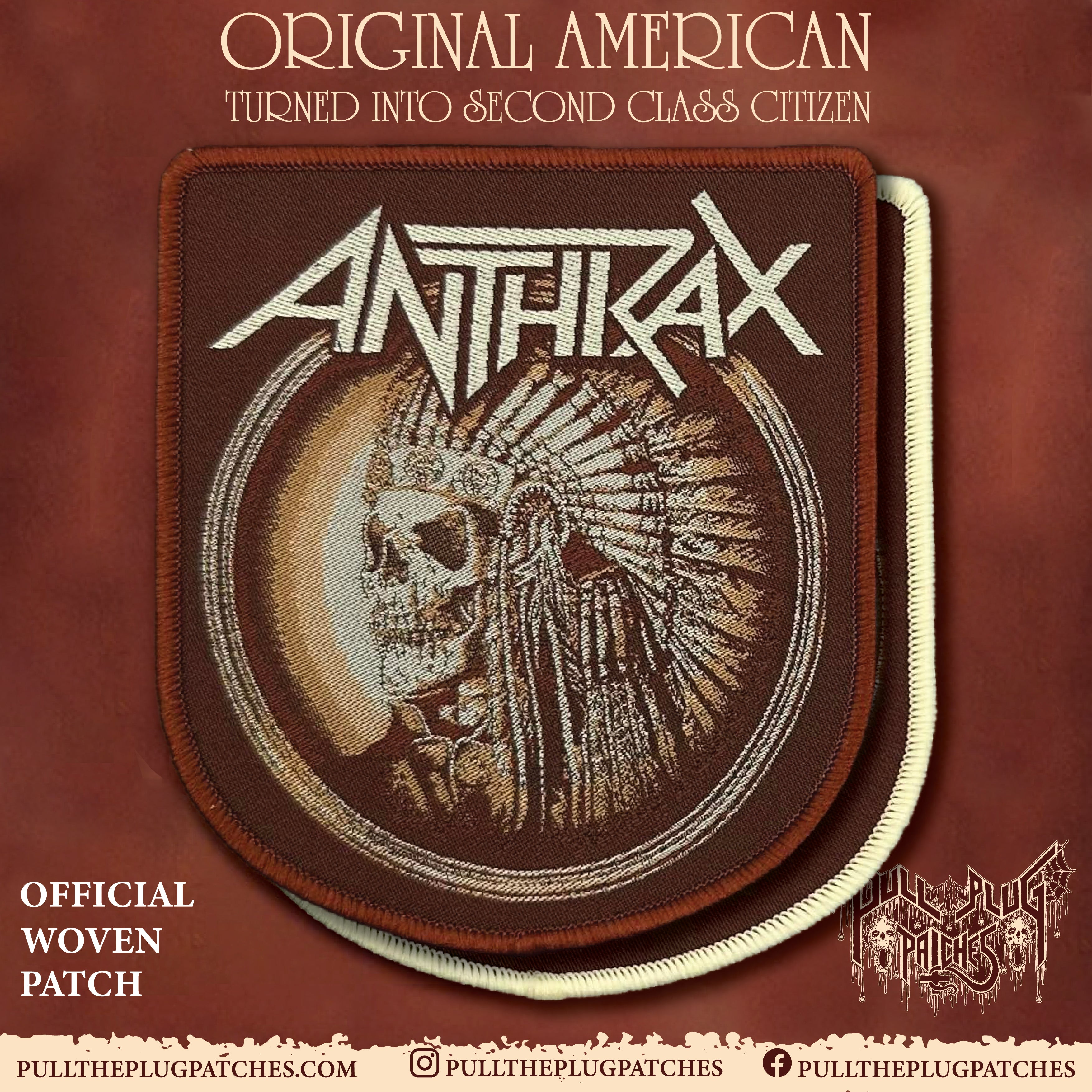 Anthrax - Indians - Patch – Pull The Plug