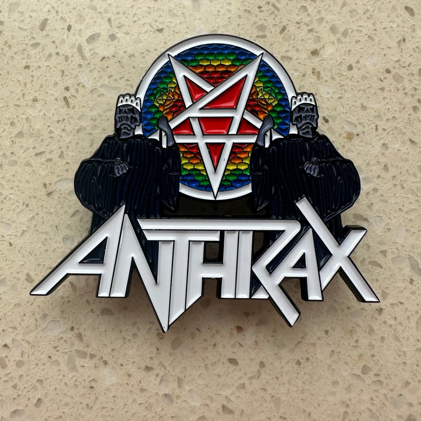 Anthrax - For All Kings (White Logo) - Metal Pin