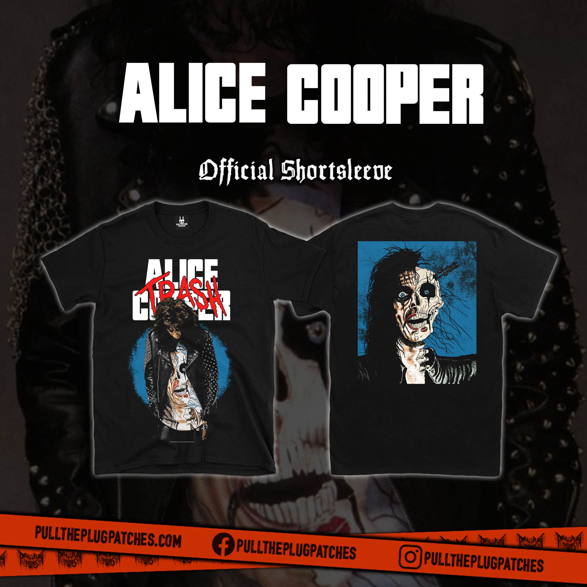 激レア★Alice Cooper TRASHES 1989年カナダツアーTシャツ Alice Cooper - Trash - Shortsleeve Shirt – Pull The Plug