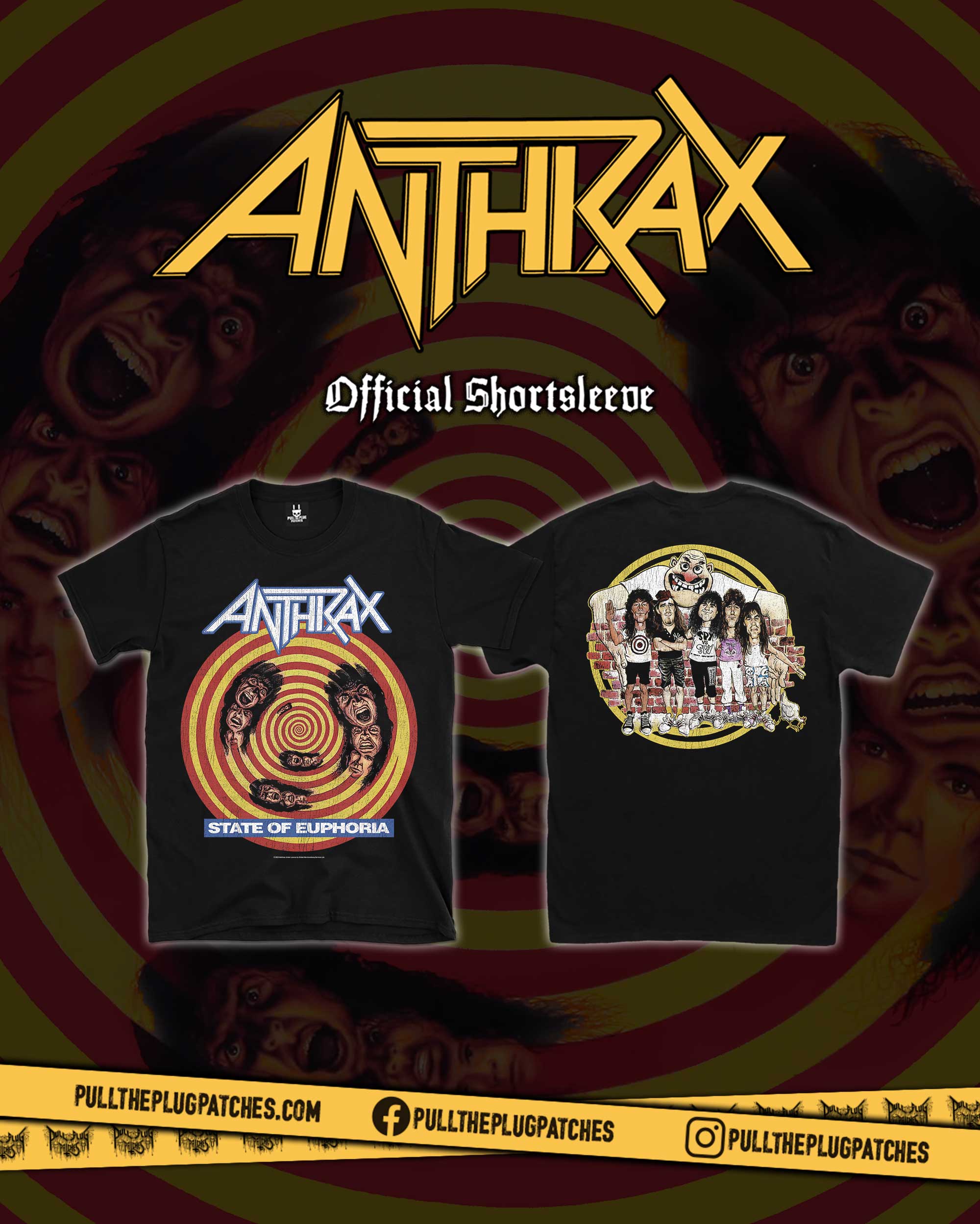 Anthrax - State Of Euphoria - Shortsleeve Shirt – Pull The Plug