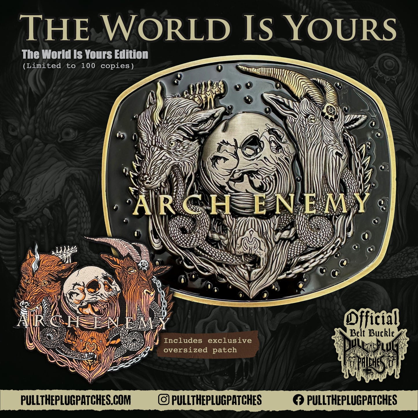 Arch Enemy - Belt Buckle - The World Is Yours Edition