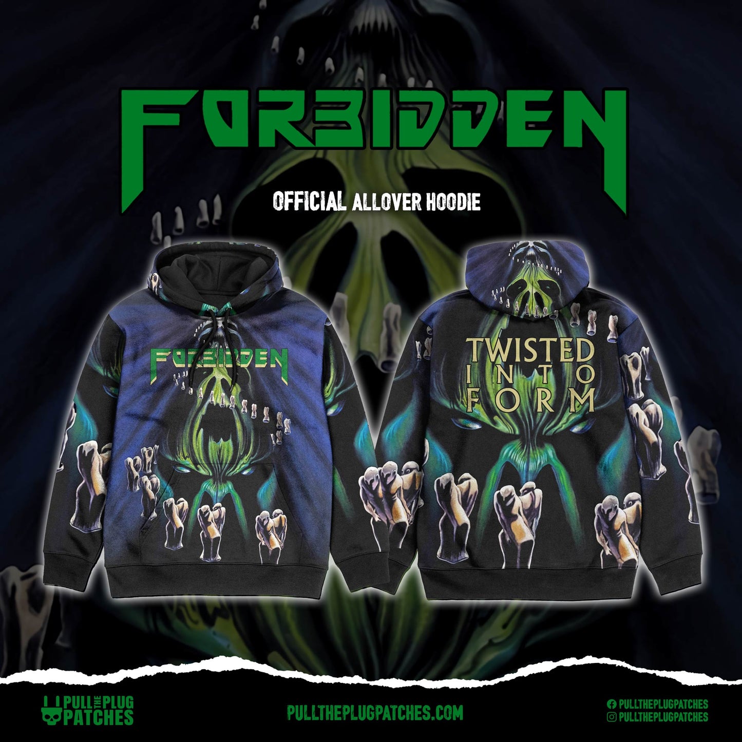 Forbidden - Twisted Into Form - All-Over Print Hoodie