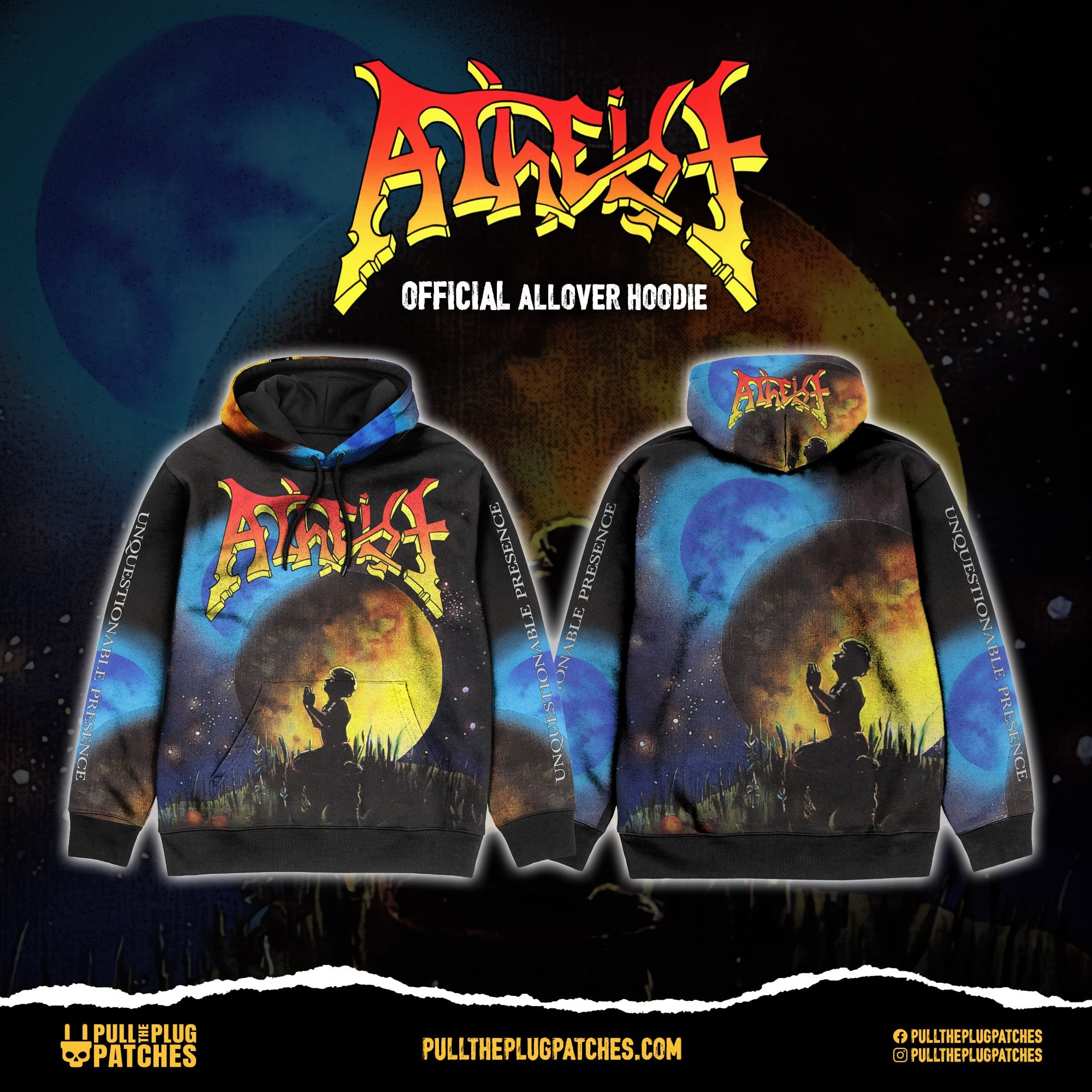 Atheist - Unquestionable Presence - All-Over Print Hoodie – Pull