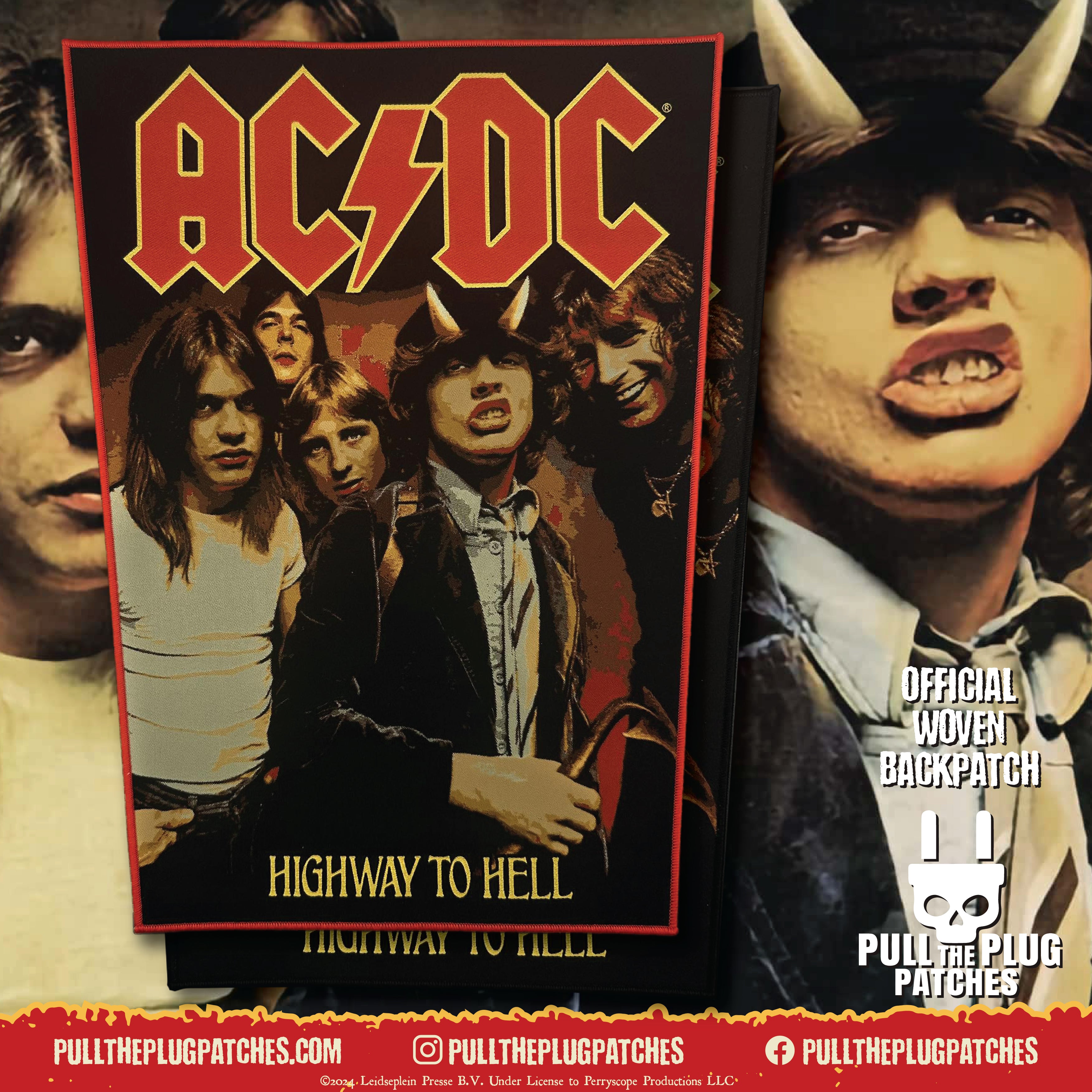 【Paul C】M.C. Outloud - I’ll Put A Hurten AC/DC - Highway To Hell - Backpatch – Pull The Plug