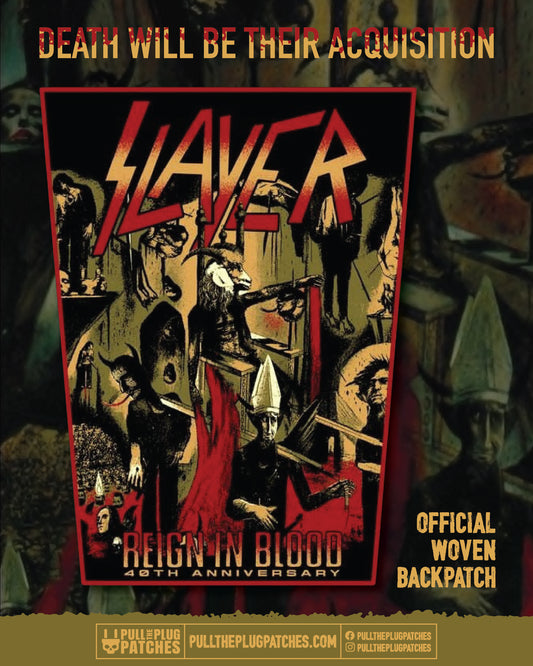 Slayer - Reign In Blood 40th Anniversary - Backpatch (Limited Edition)