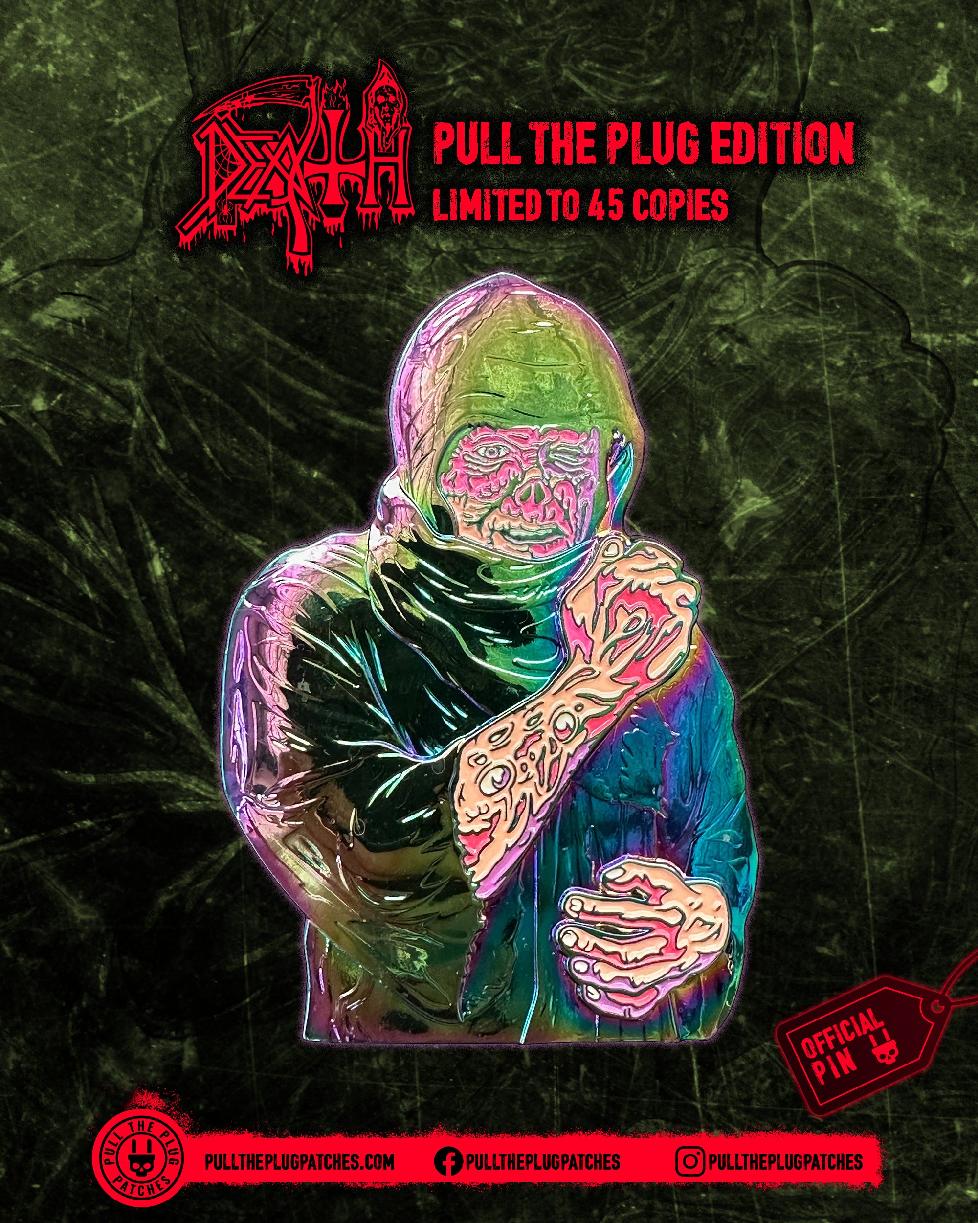 Death - Leprosy - Deluxe Pin in Tin Box (4 Inch Pin) – Pull The Plug
