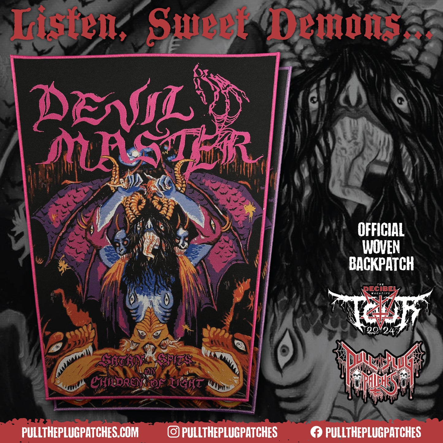 Devil Master - Satan Spits on Children of Light - Backpatch