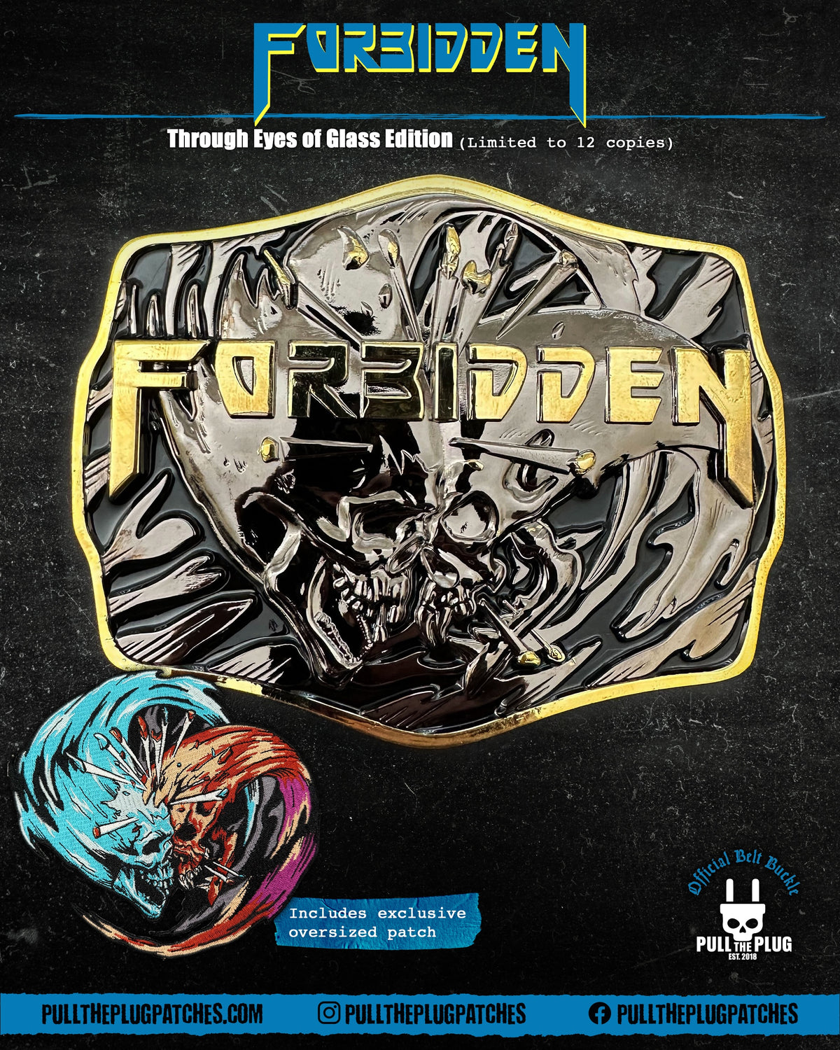 Forbidden - Forbidden Evil Belt Buckle - Through Eyes Of Glass Edition