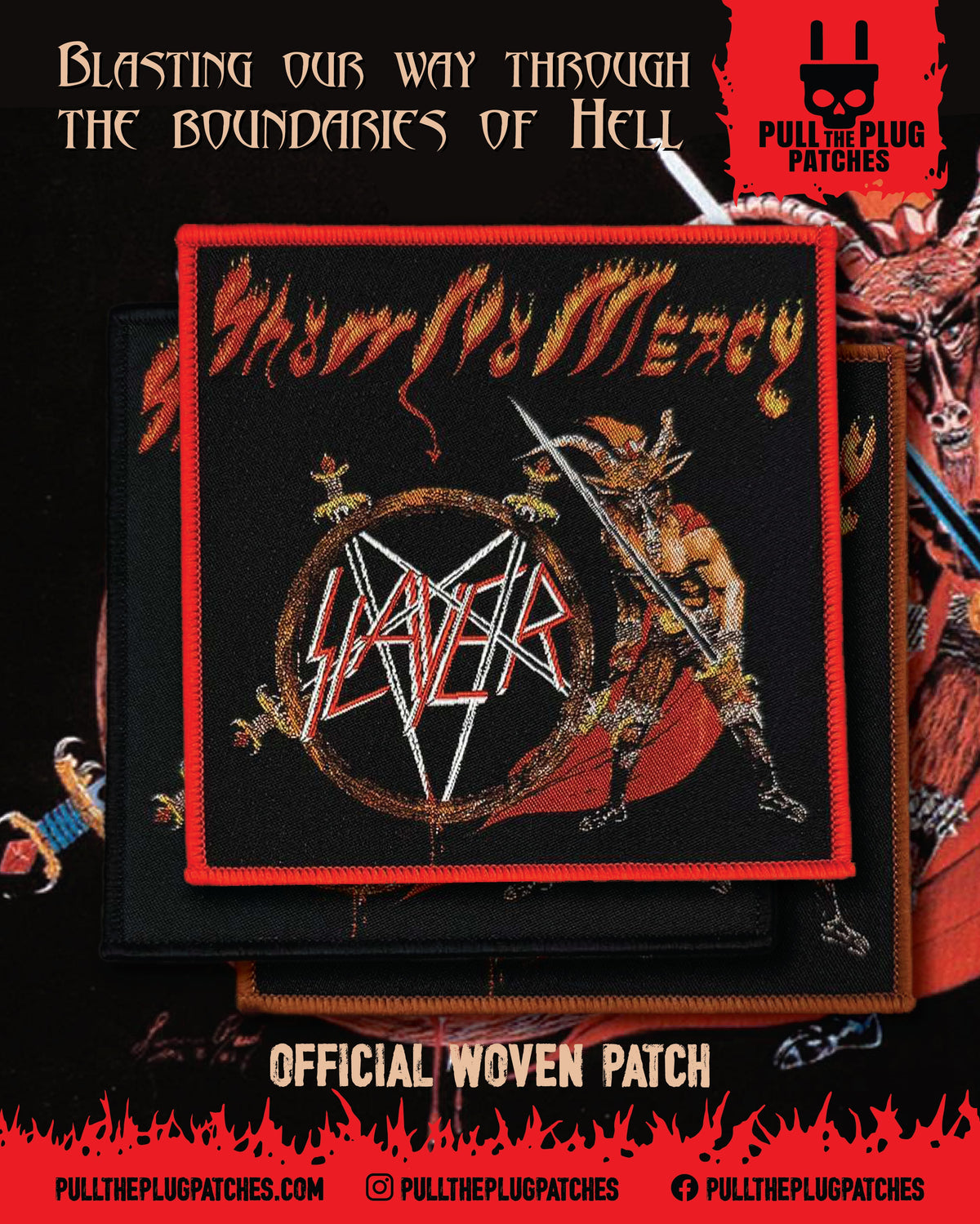 Slayer - Show No Mercy -  Square Patch