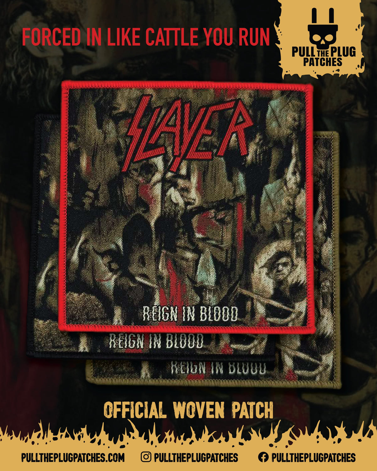 Slayer - Reign In Blood -  Square Patch