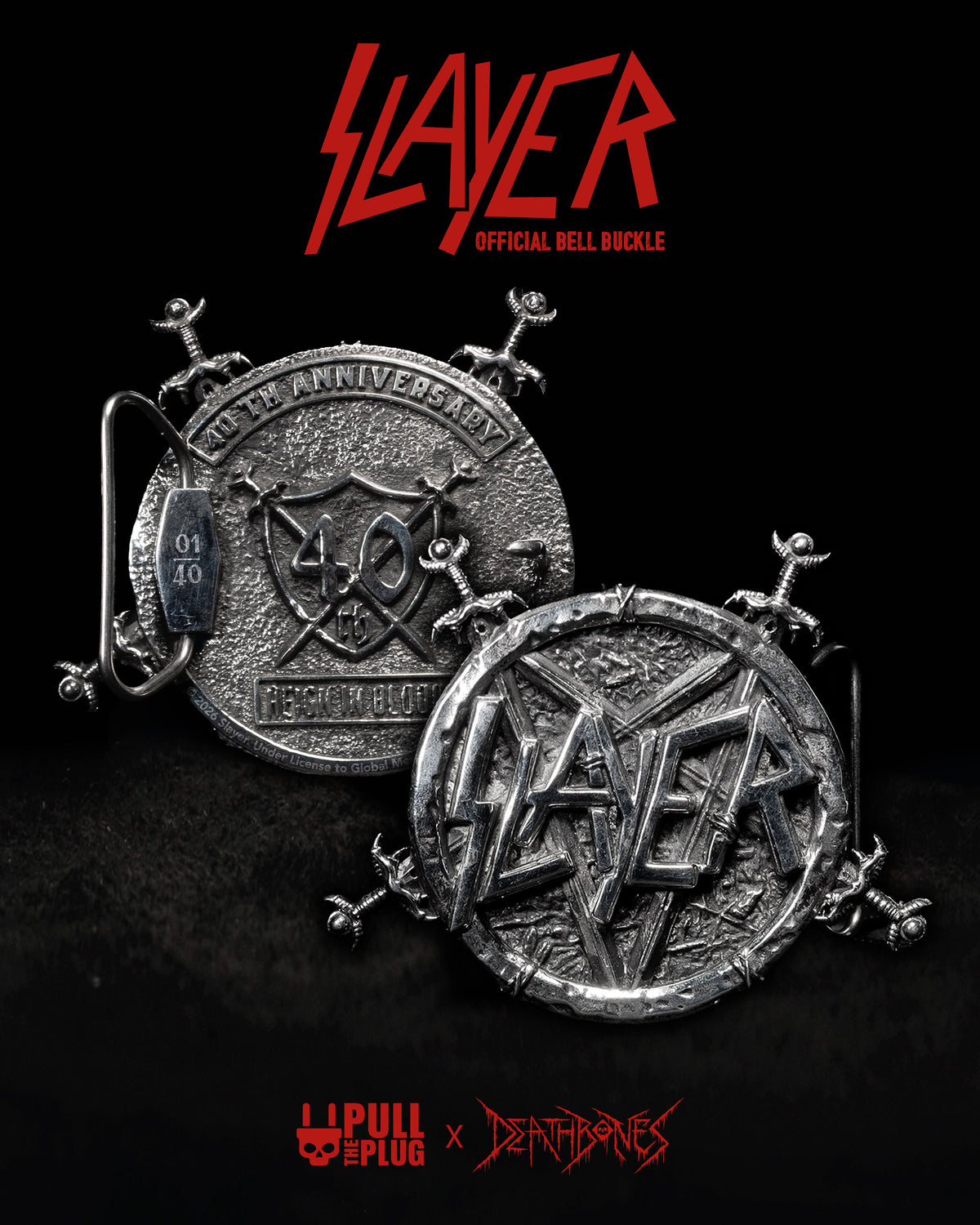 Slayer - Reign In Blood 40th Anniversary - Belt Buckle (Limited Edition)