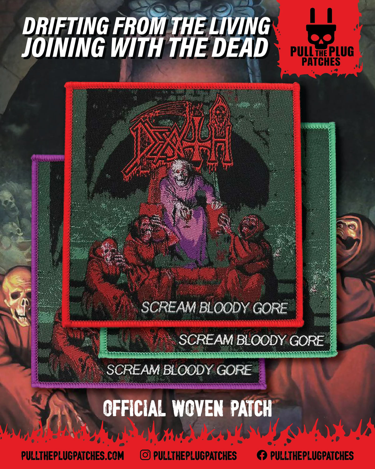 Death - Scream Bloody Gore -  Square Patch