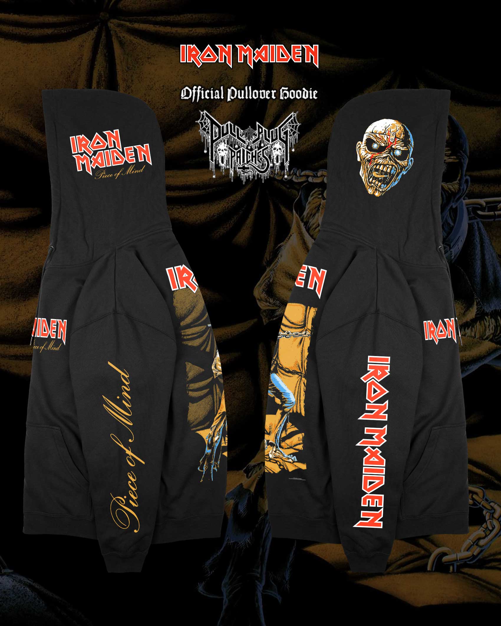Iron Maiden - Piece Of Mind - Deluxe Pullover Hoodie – Pull The Plug