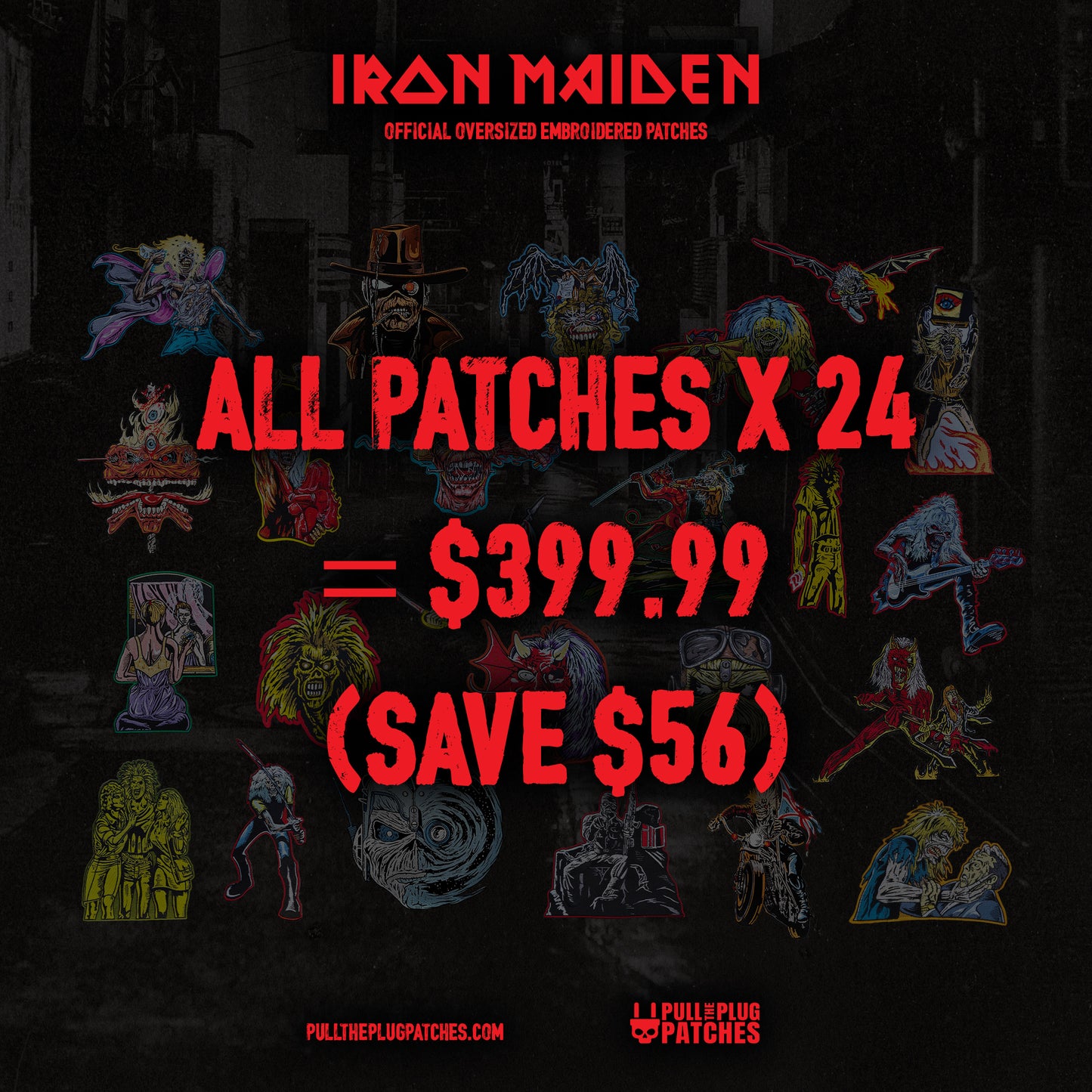 Iron Maiden - Oversized Embroidered Patch - Bundle