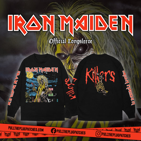 Iron Maiden Killers Longsleeve Shirt Pull The Plug Patches