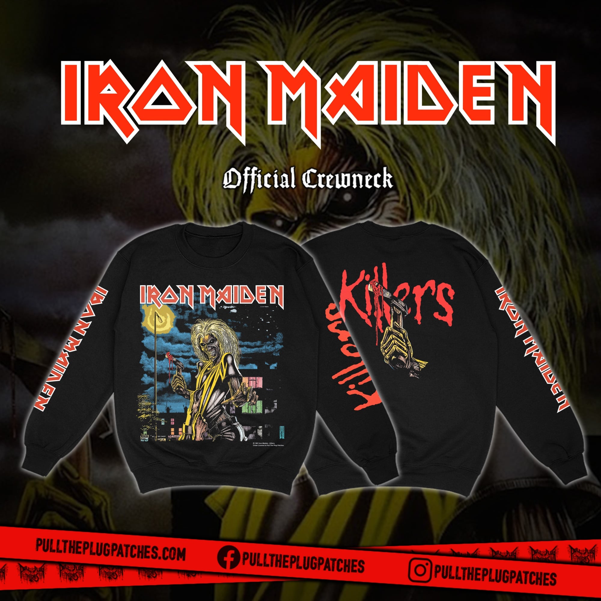 Iron Maiden - Killers - Crewneck Sweater – Pull The Plug