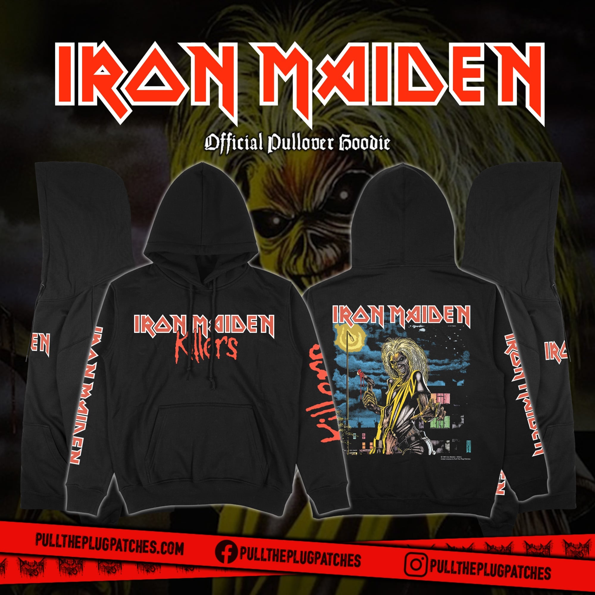 Iron Maiden - Killers - Pullover Hoodie – Pull The Plug