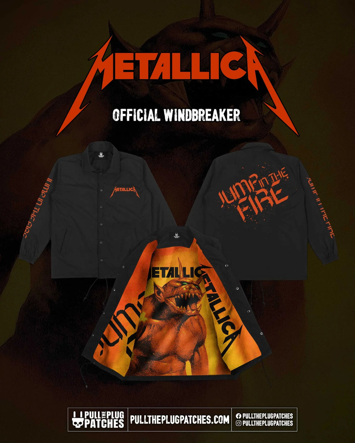 Metallica - Jump In The Fire - Keep The Hellfire Lit - Windbreaker Set