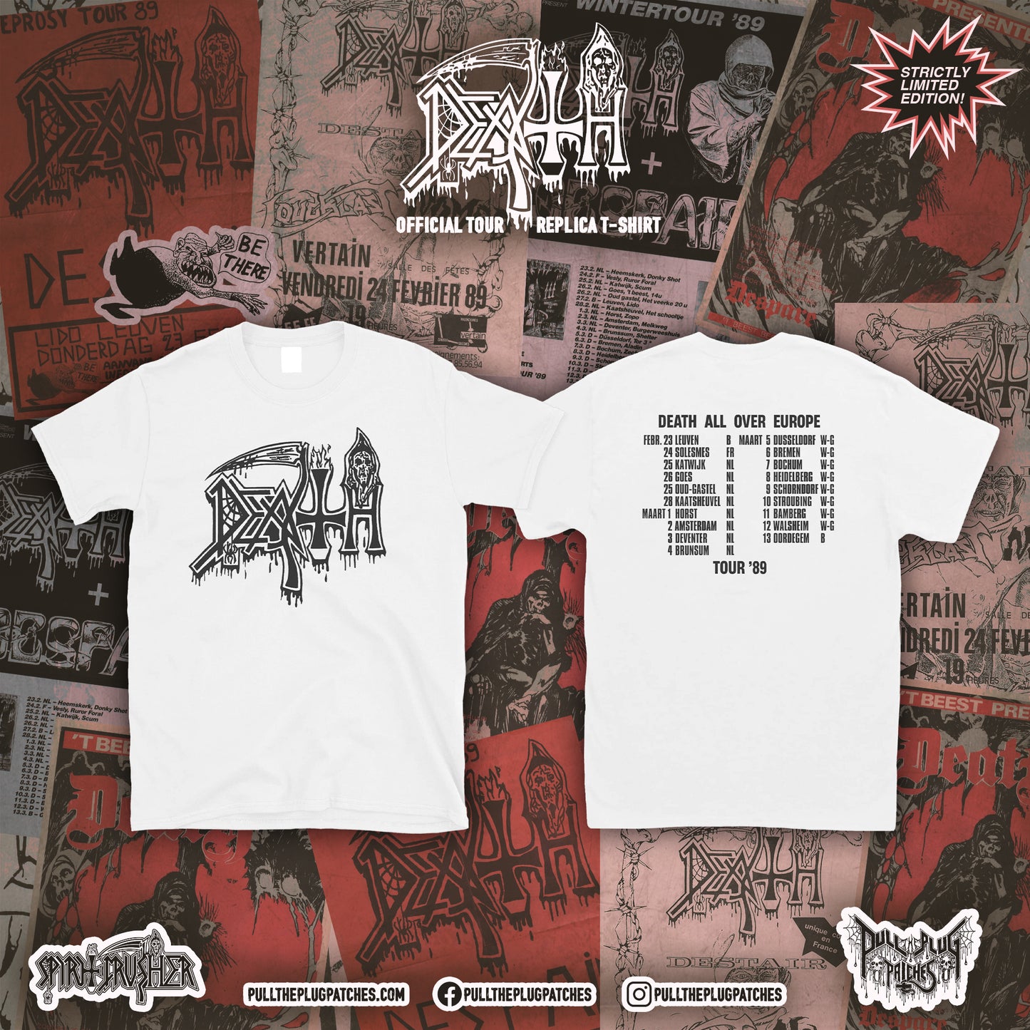 Death - European Tour Replica - Shortsleeve Shirt