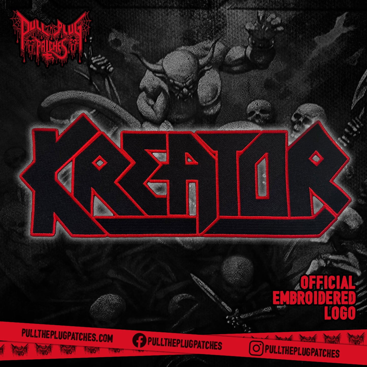 Kreator - Black - Embroidered Rocker Style Logo