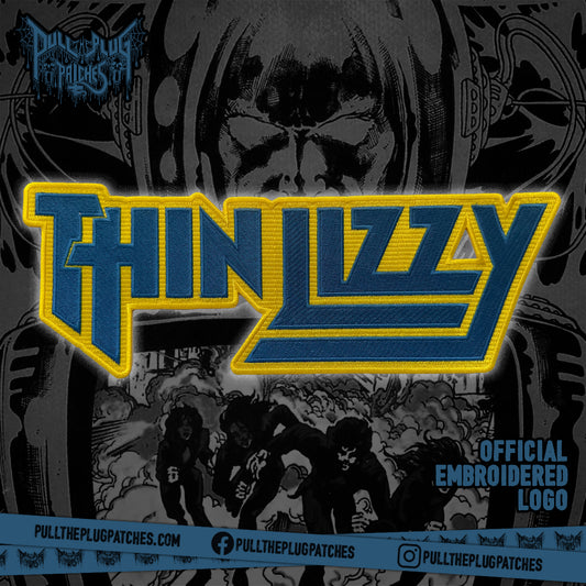 Thin Lizzy - Blue & Yellow - Embroidered Rocker Style Logo