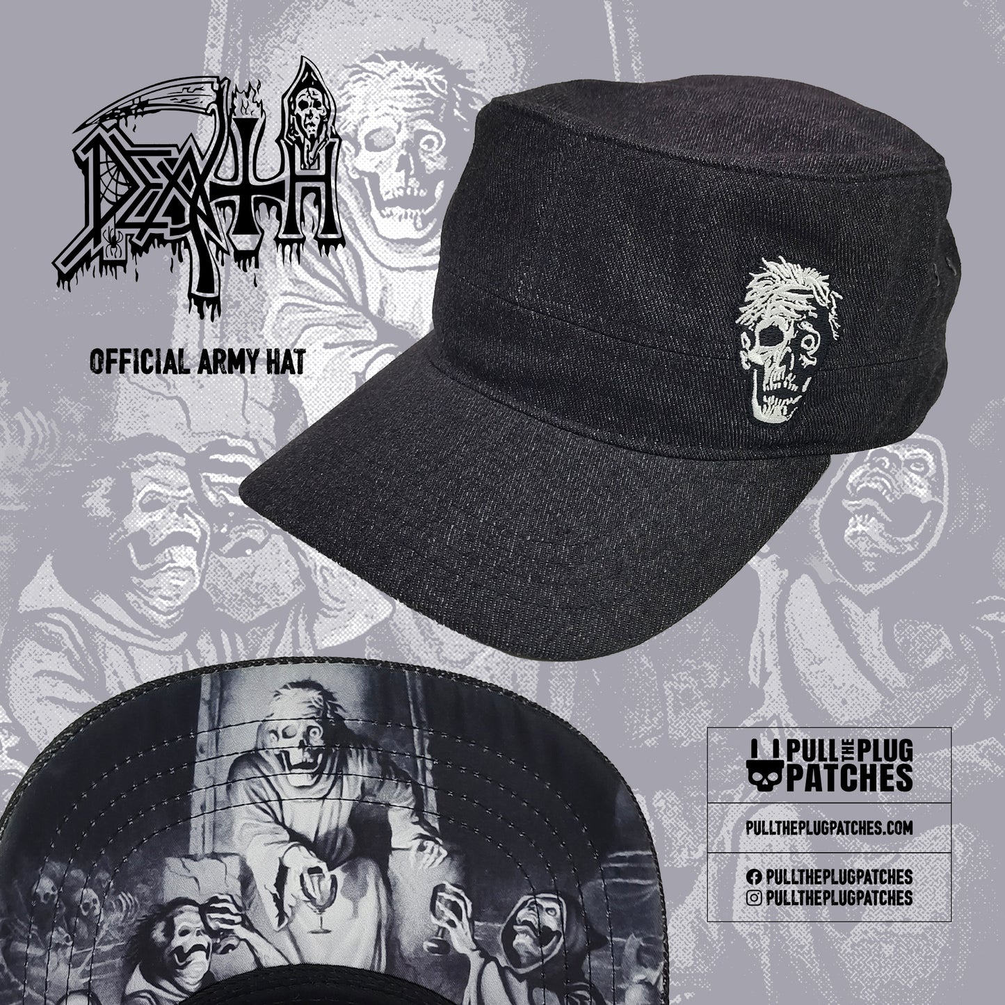 Death - Scream Bloody Gore - Army Hat - Grey