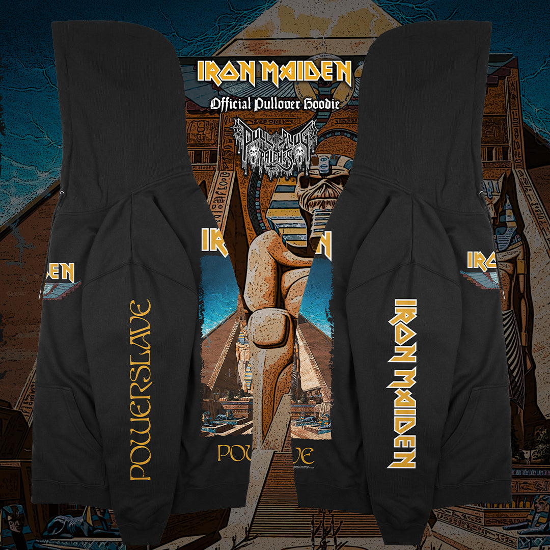 Iron Maiden Powerslave Pullover Hoodie Pull The Plug Patches