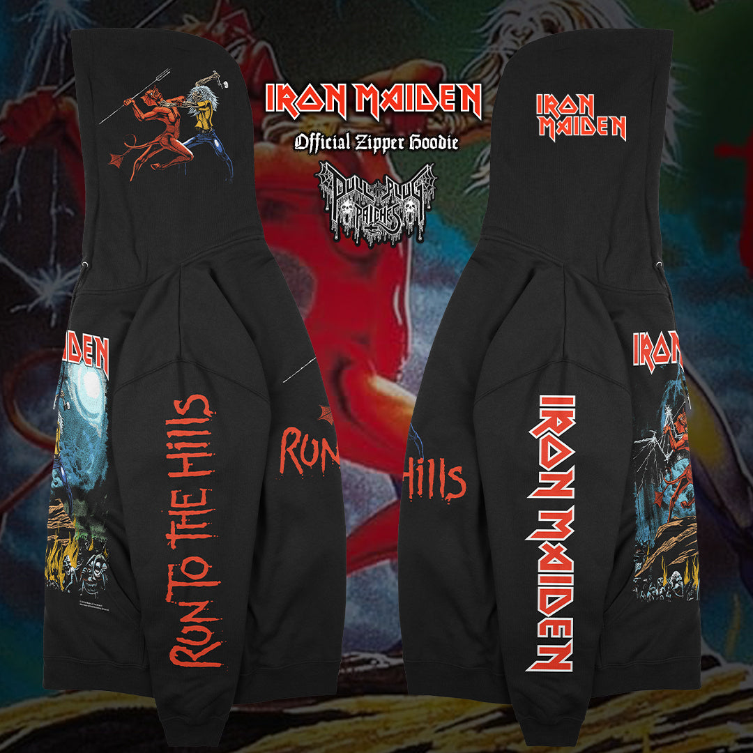 Iron Maiden - Run To The Hills - Deluxe Zipper Hoodie