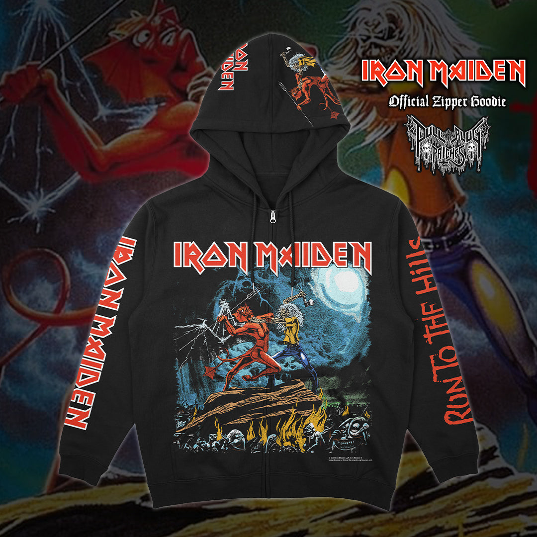 Iron Maiden - Run To The Hills - Deluxe Zipper Hoodie