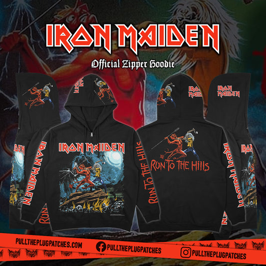 Iron Maiden - Run To The Hills - Deluxe Zipper Hoodie