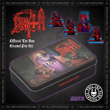 Load image into Gallery viewer, Death - Scream Bloody Gore - Tin Box Pin Set
