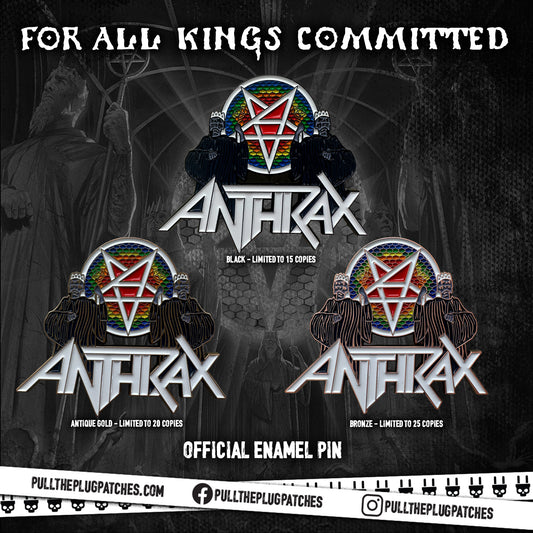 Anthrax - For All Kings (White Logo) - Metal Pin