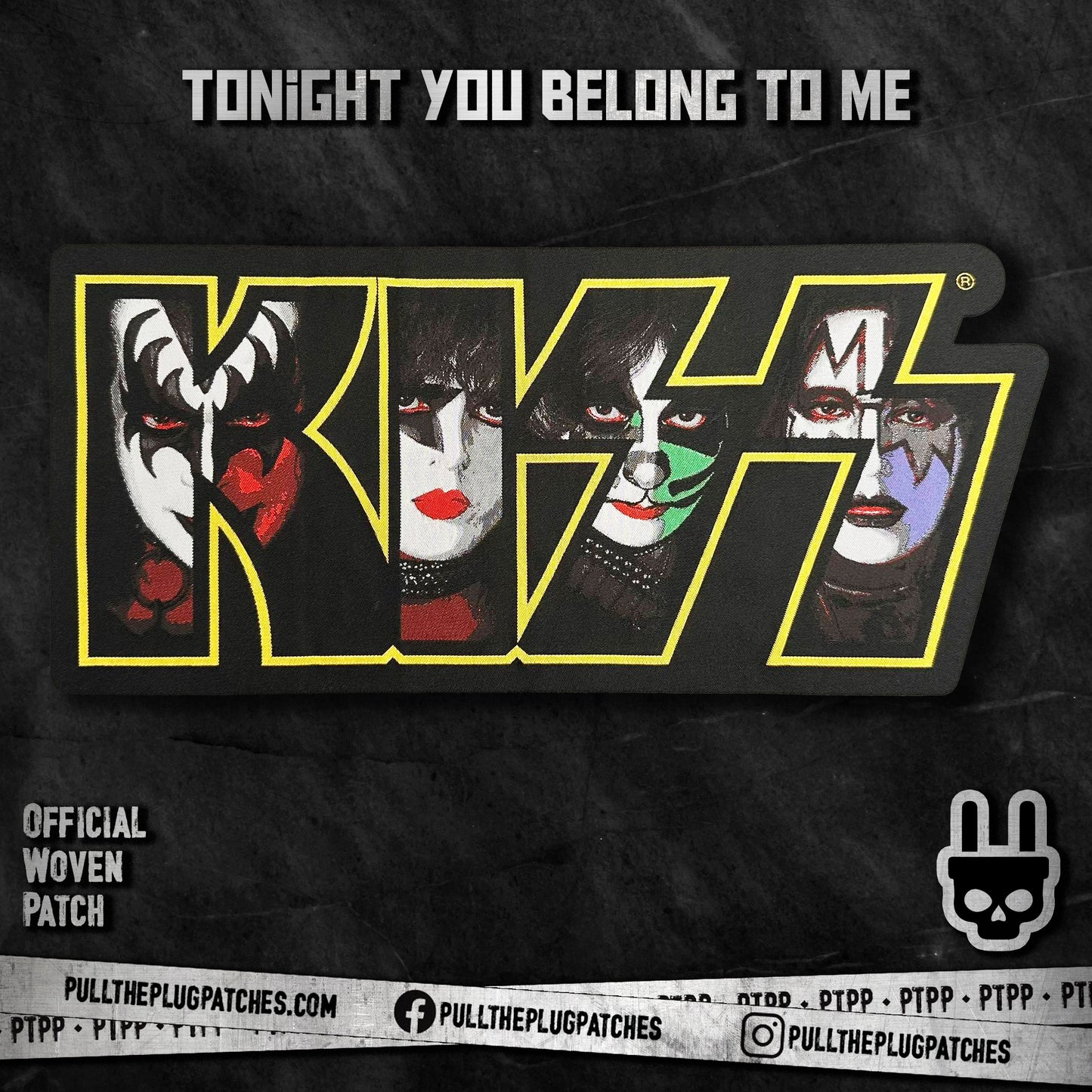 Kiss - Faces Logo - Oversize Patch