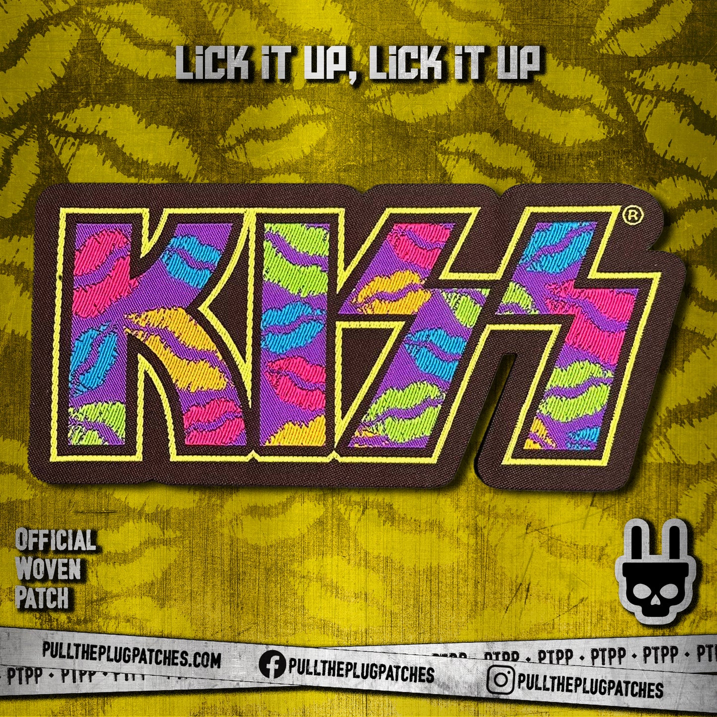 Kiss - Lips Logo - Woven Patch