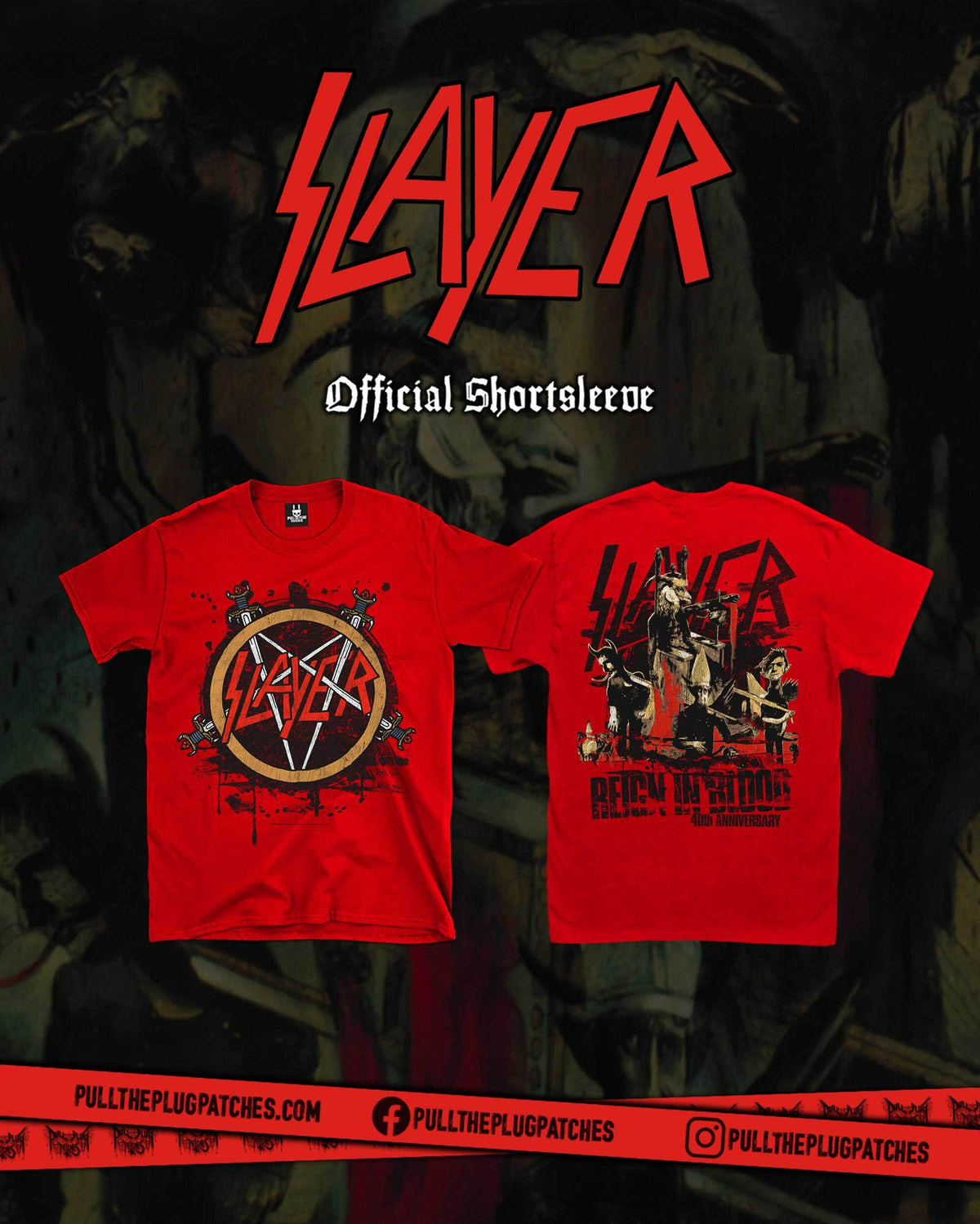Slayer - Reign In Blood Pentagram - Shortsleeve Shirt (Limited Edition)